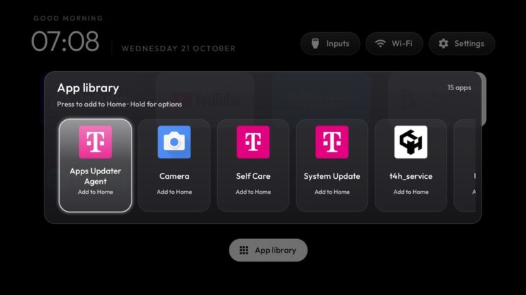 How to Use Clean Your TV app library interface